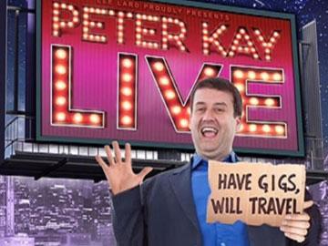 Promotional banner for a Peter Kay tribute act.